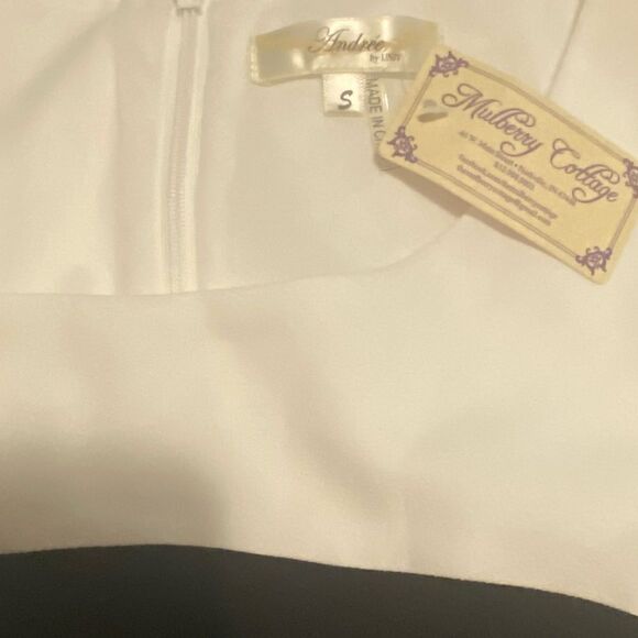 Andrée by Unit Midi Colorblock Dress Womens Small Pink black White NWT!! - Picture 6 of 8